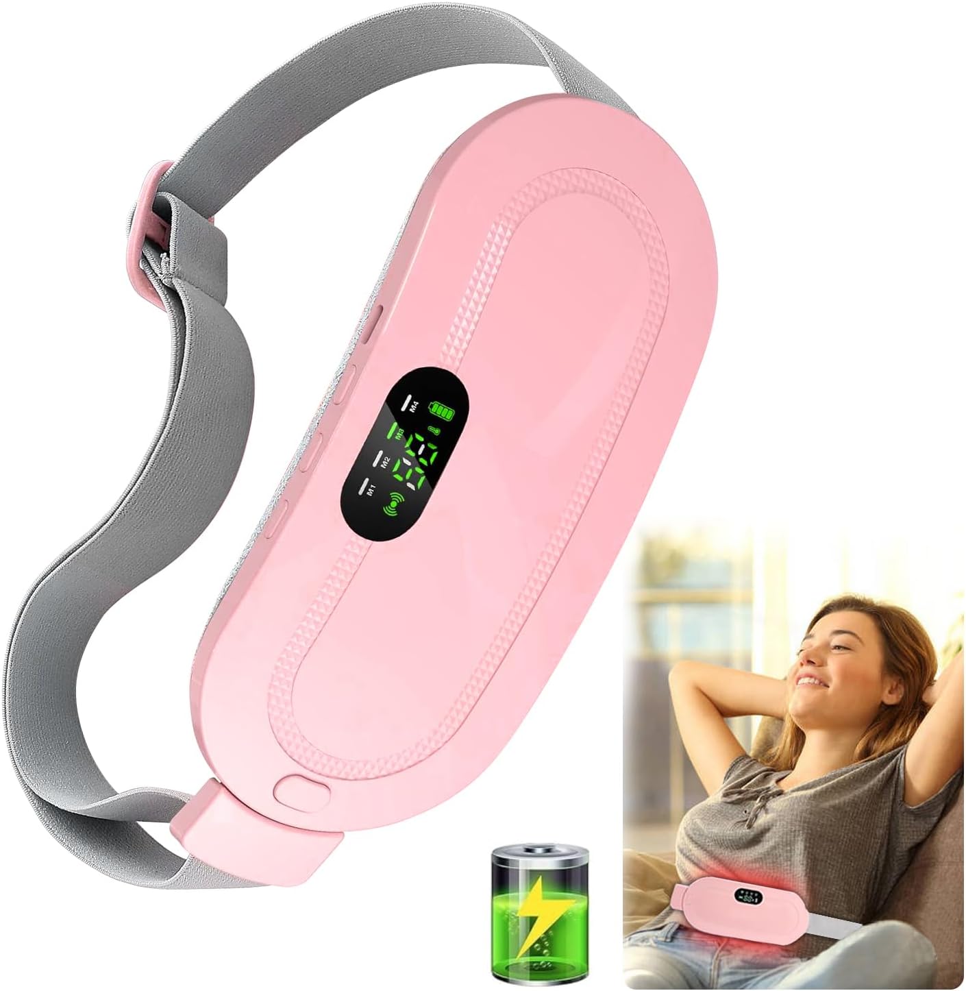 ALMOHADILLA TERMICA MENSTRUAL INALAMBRICA CON MASAJE Y CALOR + ENVIO GRATIS