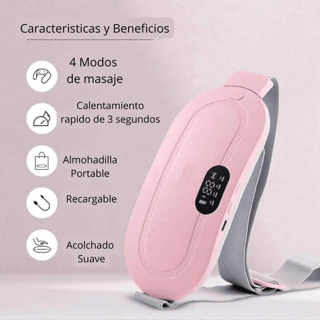 ALMOHADILLA TERMICA MENSTRUAL INALAMBRICA CON MASAJE Y CALOR + ENVIO GRATIS